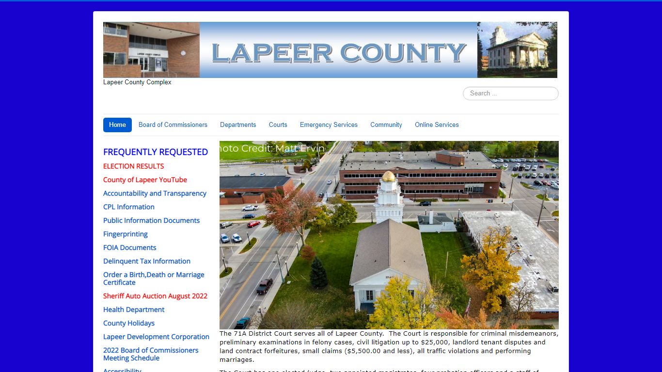 71A DISTRICT COURT - Lapeer County, Michigan