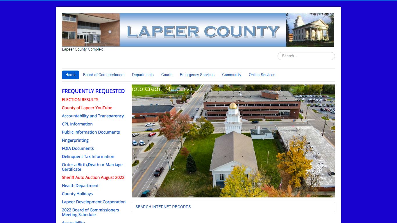 Search Internet Records - Lapeer County, Michigan